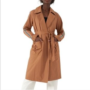 NVLT Camel Striped Trench Coat